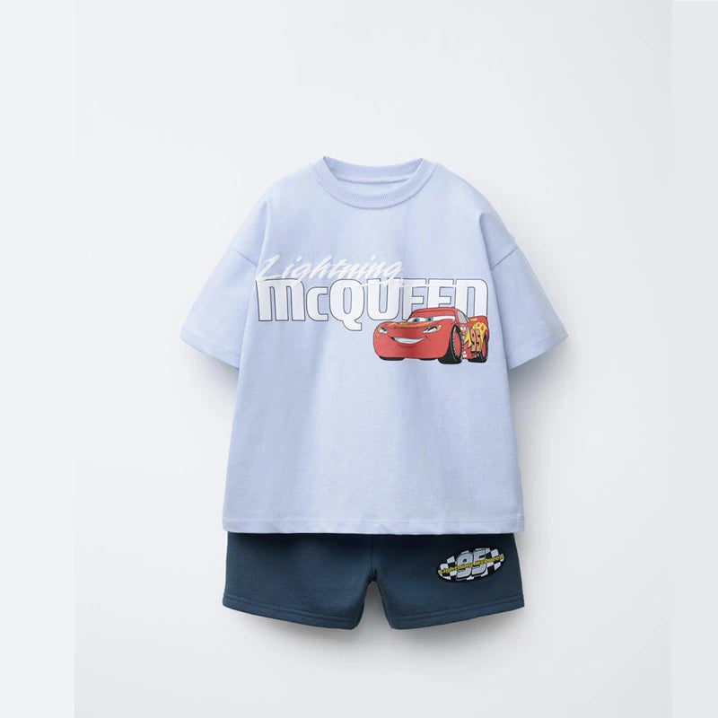 Kids Summer Two-Piece Outfit - Casual Printed Sport Set for Boys & Girls