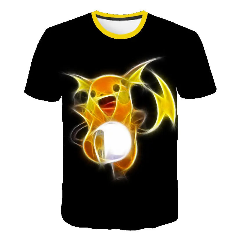 Pokemon Pikachu Kids T-Shirt - Cartoon Print Tee Ages 3-12