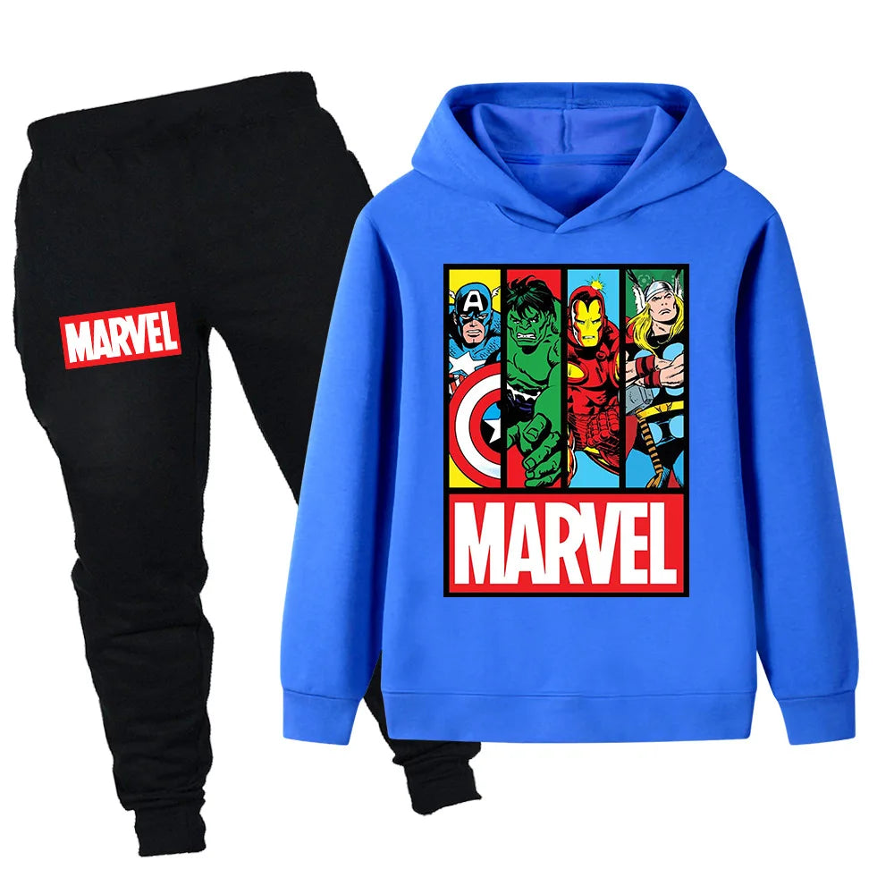 Marvel print long-sleeved + pants Set