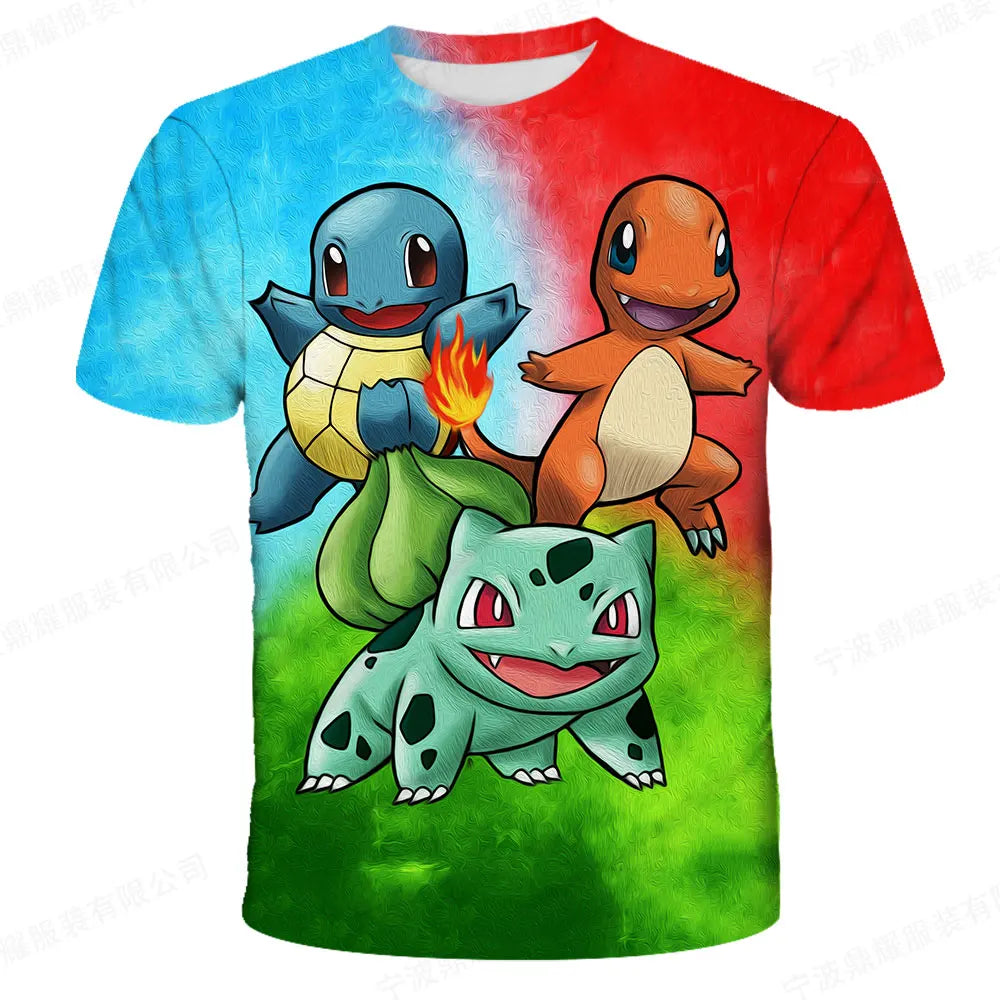 Pokemon Pikachu Kids T-Shirt - Cartoon Print Tee Ages 3-12