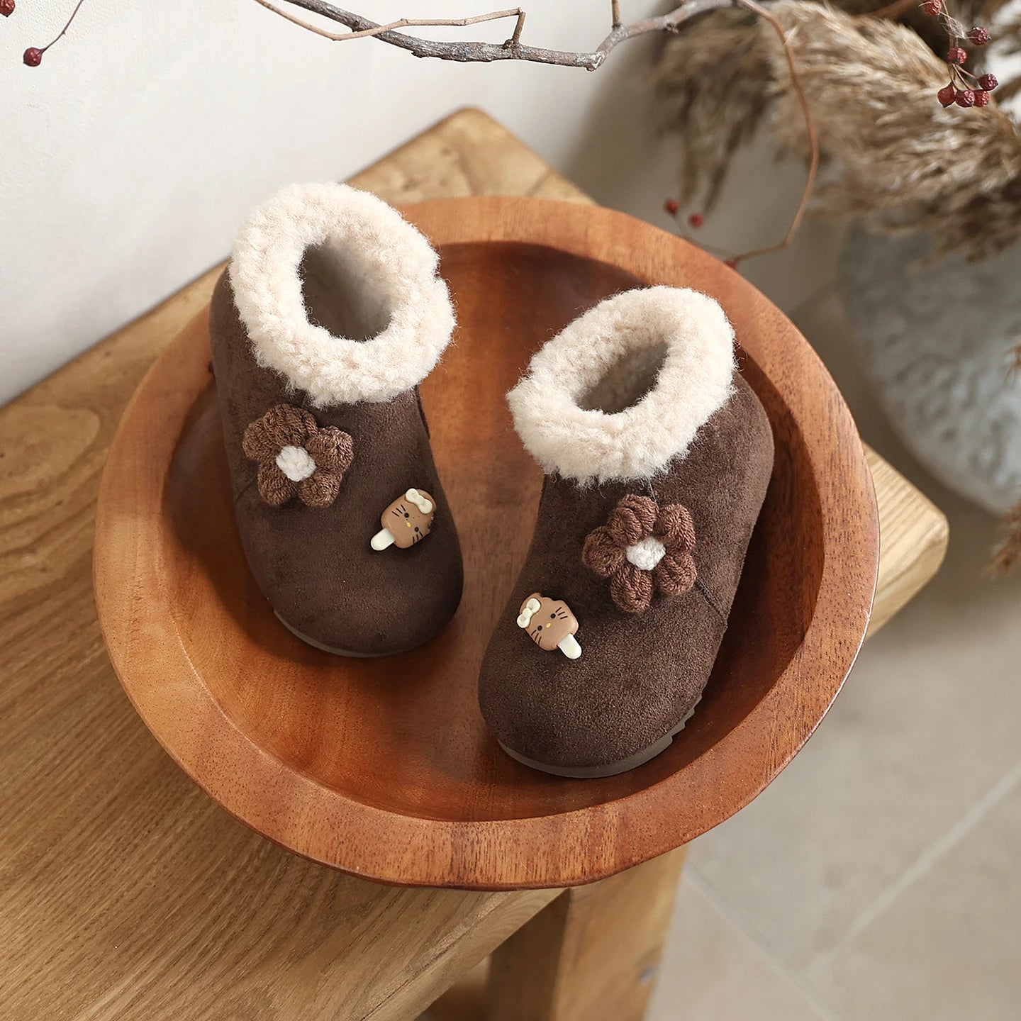 Toddler Fleece Lined Snow Boots - Warm Winter Shoes Ages 1-3