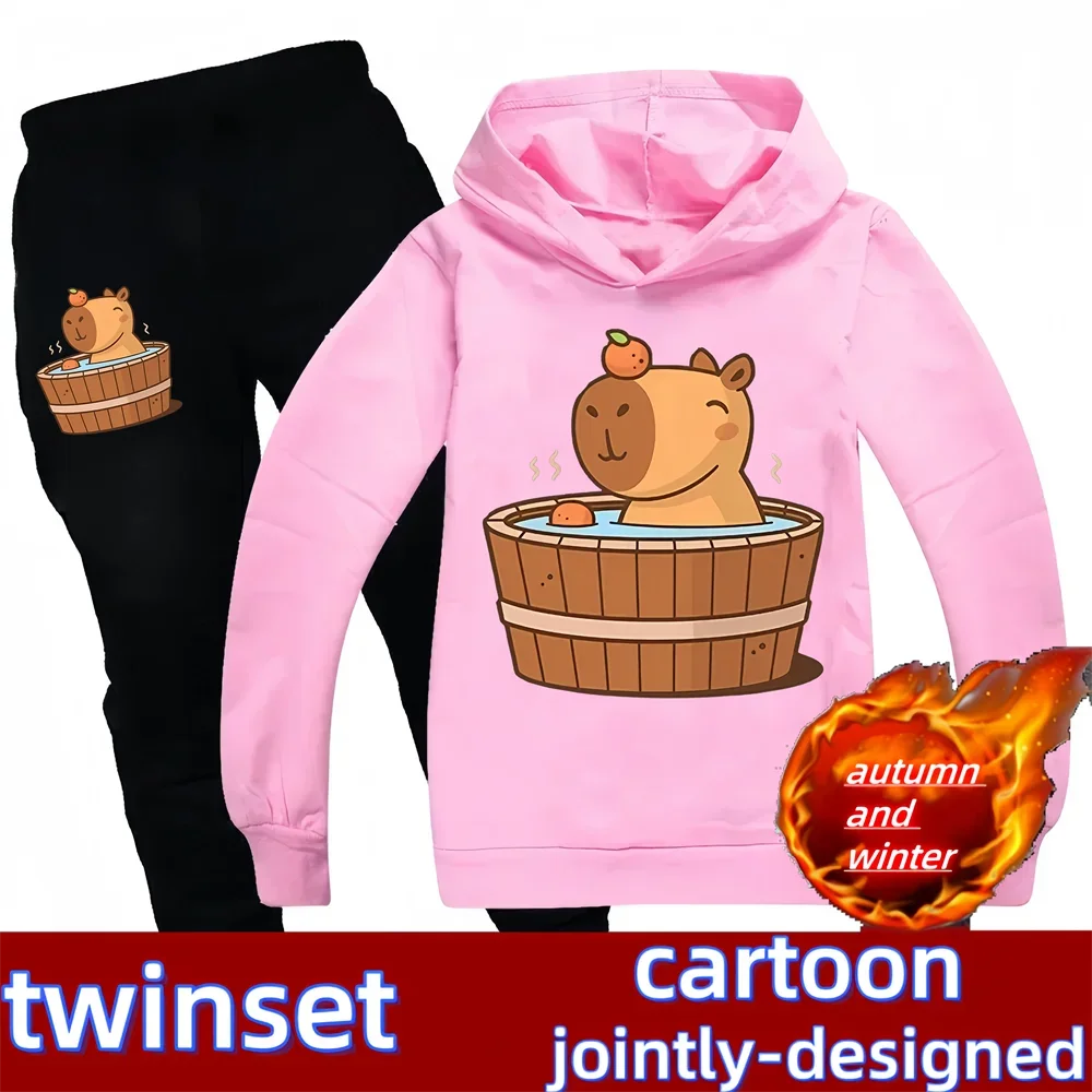 Kids Cartoon Hoodie & Pants Set - Sporty 2-Piece Outfit Ages 7-13