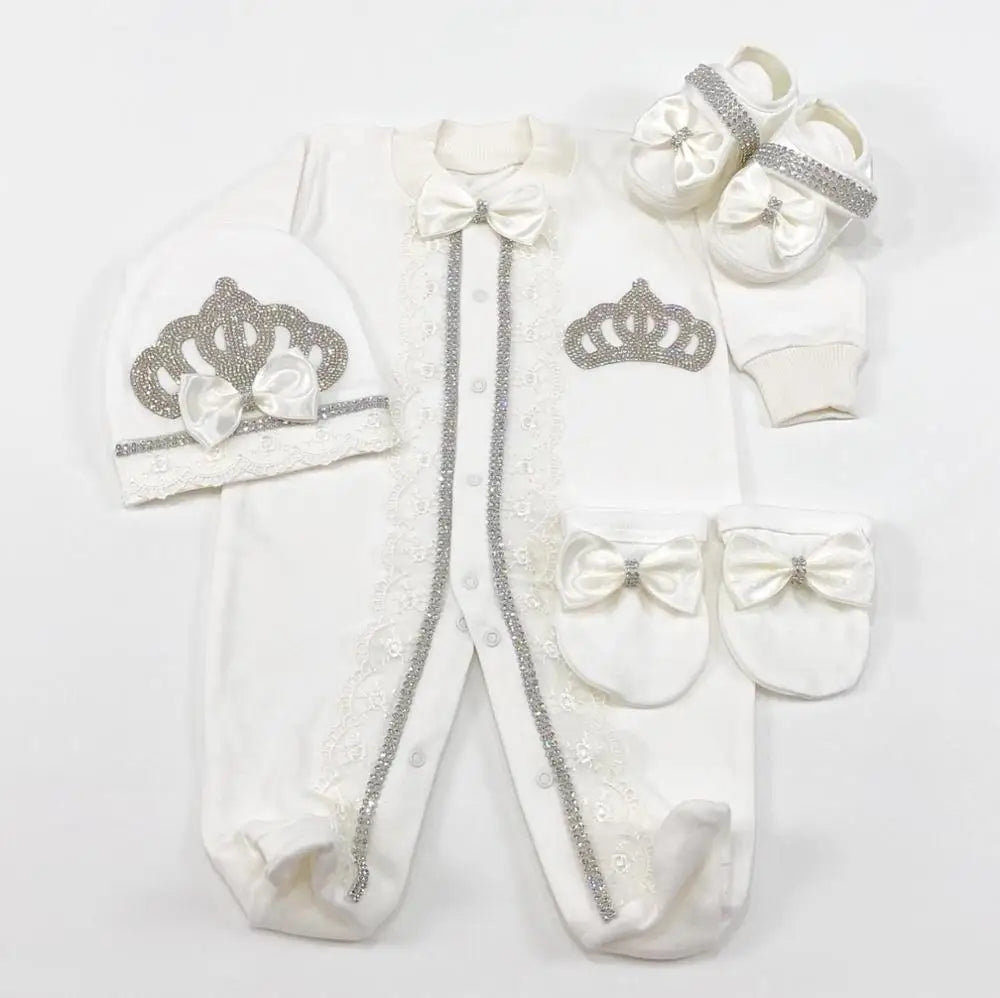 Newborn 4-Piece Bodysuit Gift Set - Premium Cotton Layette