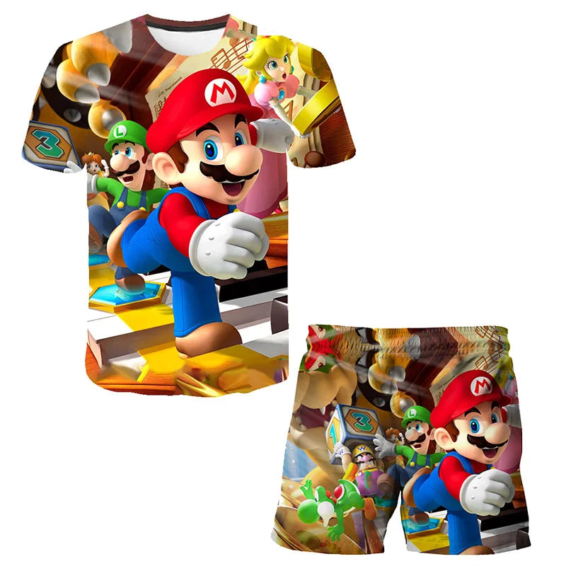 T-shirt with Super Mario design on a white background