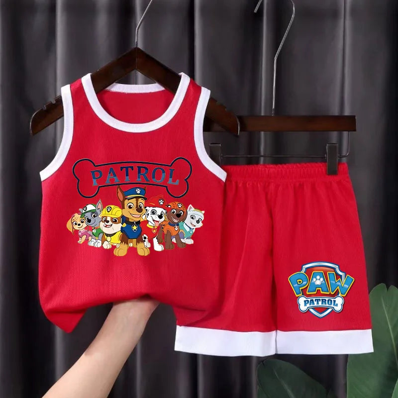 PAW Patrol Boys Basketball Outfit Set - Tank Top & Shorts 2-Piece (Ages 2-8)