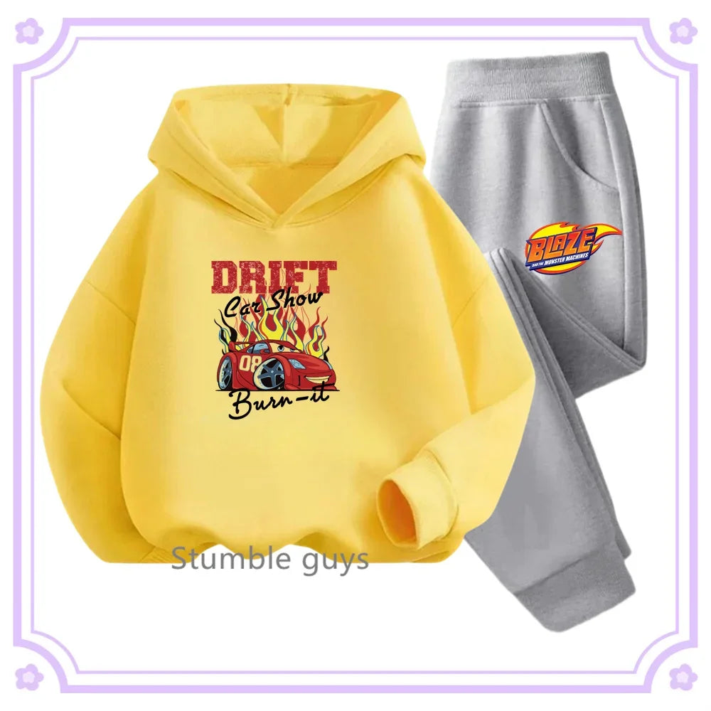 Cars Hoodie + Pants Set