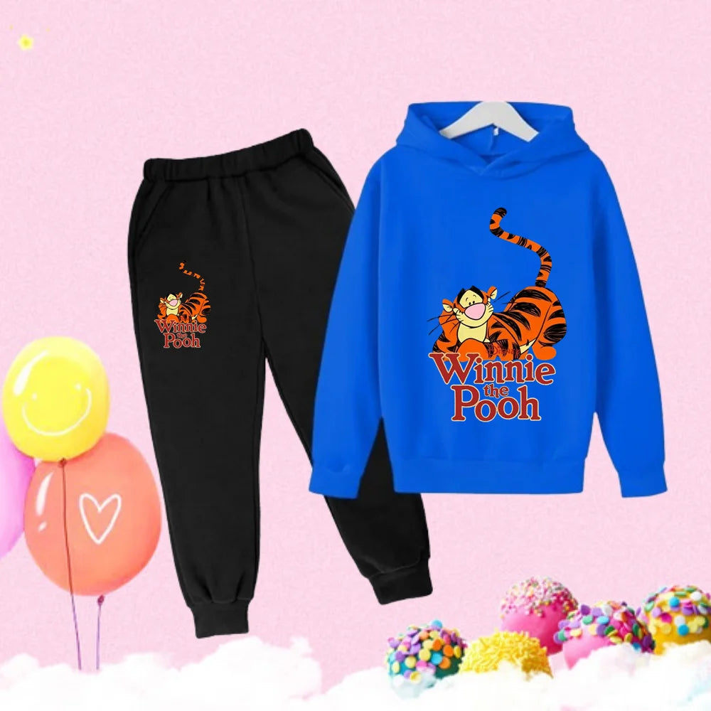 Winnie the Pooh print Hooded Sweatshirt Set
