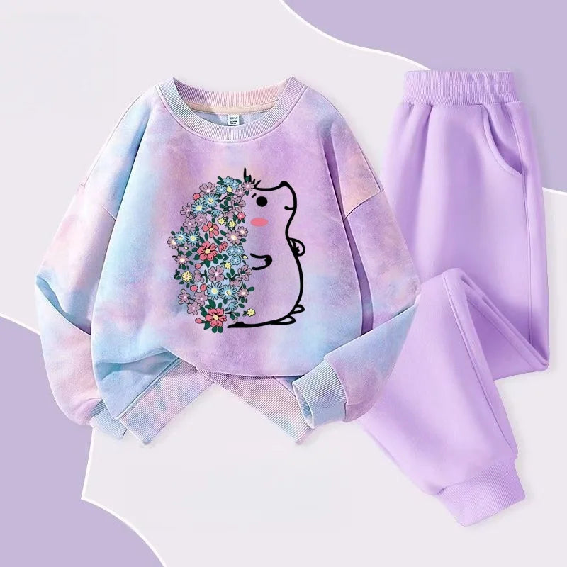 Tie Dye Pullover Sweatshirts + Pants Set