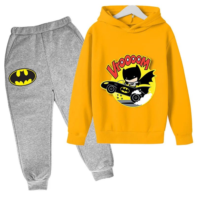 Batman Hoodie & Pants Set - Kids 2-Piece Superhero Outfit