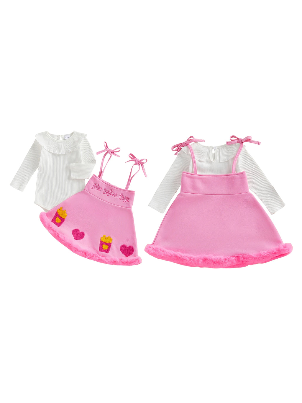 Girls Valentine's Day 2-Piece Set - Heart Outfit for Toddlers