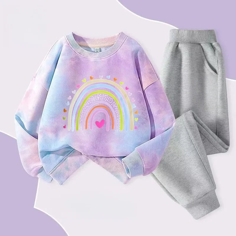 Tie Dye Pullover Sweatshirts + Pants Set