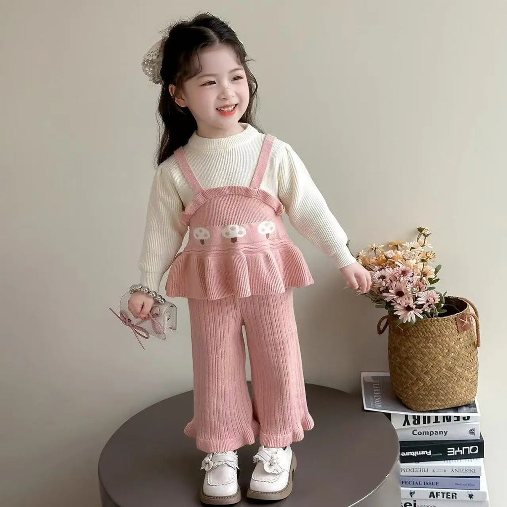 Girls Knitted Sweater Set 2-Piece - Cozy Sweater & Pants for Ages 0-6