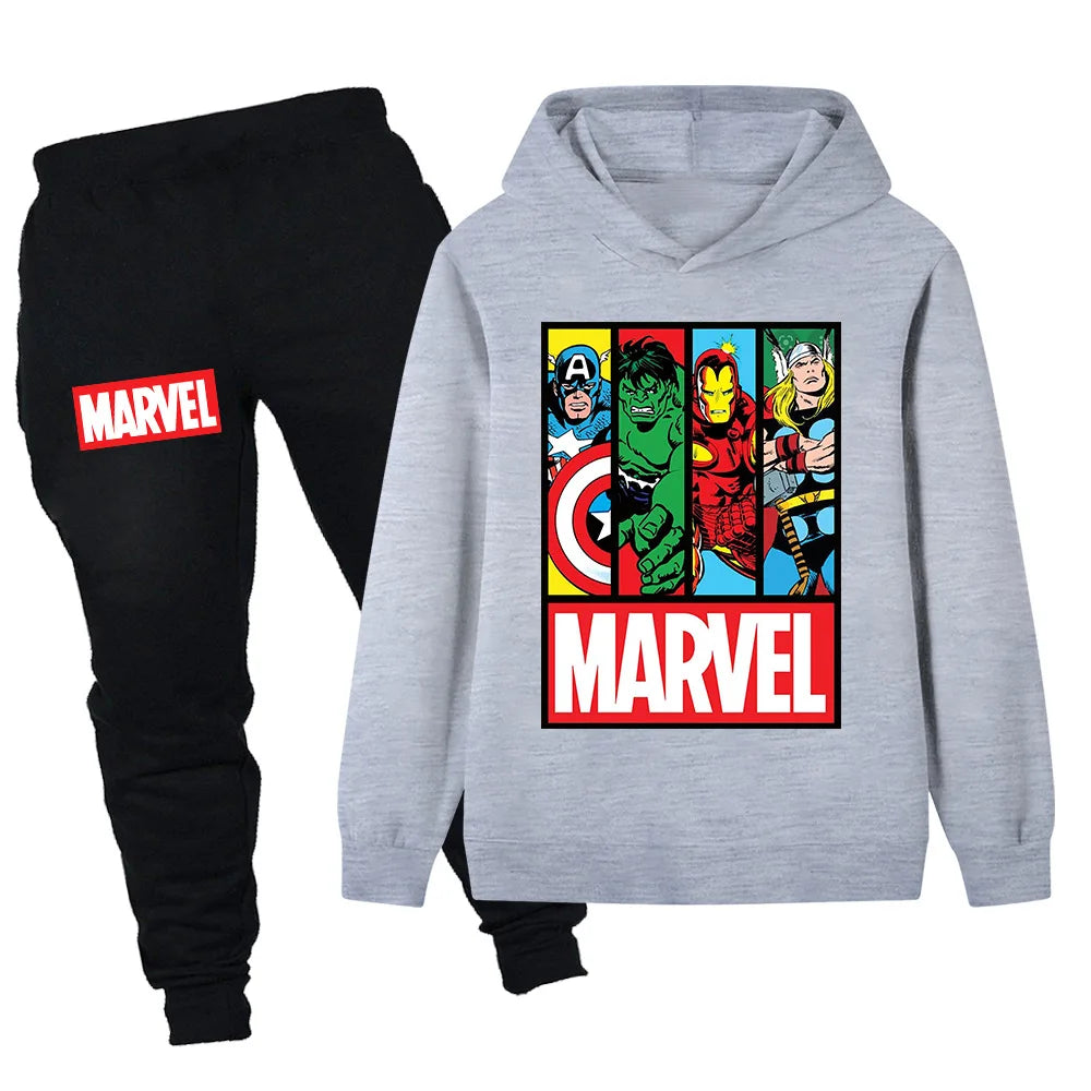 Marvel print long-sleeved + pants Set