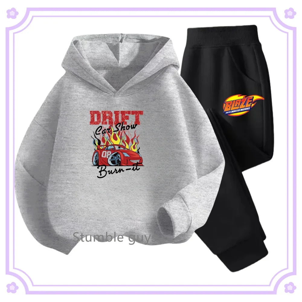Cars Hoodie + Pants Set