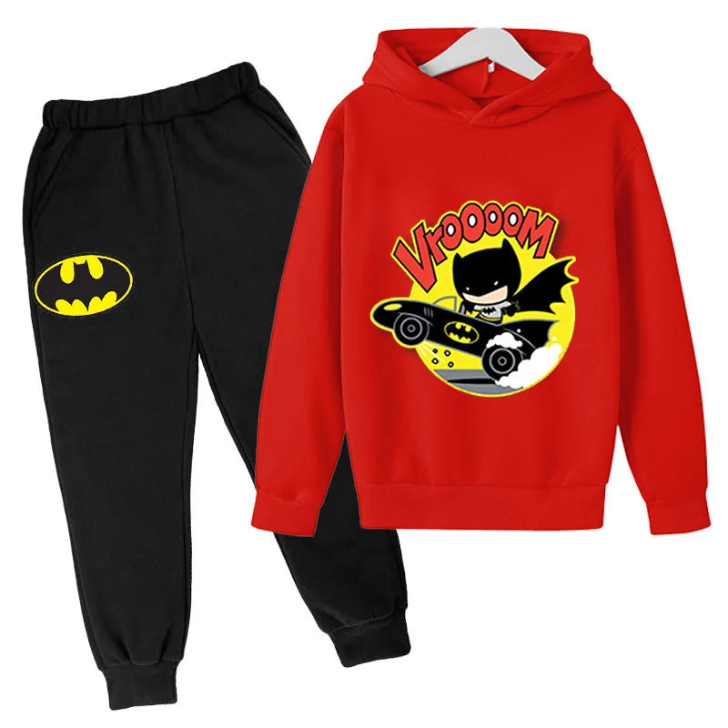 Batman Hoodie & Pants Set - Kids 2-Piece Superhero Outfit