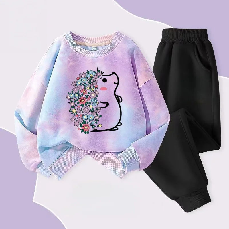 Tie Dye Pullover Sweatshirts + Pants Set