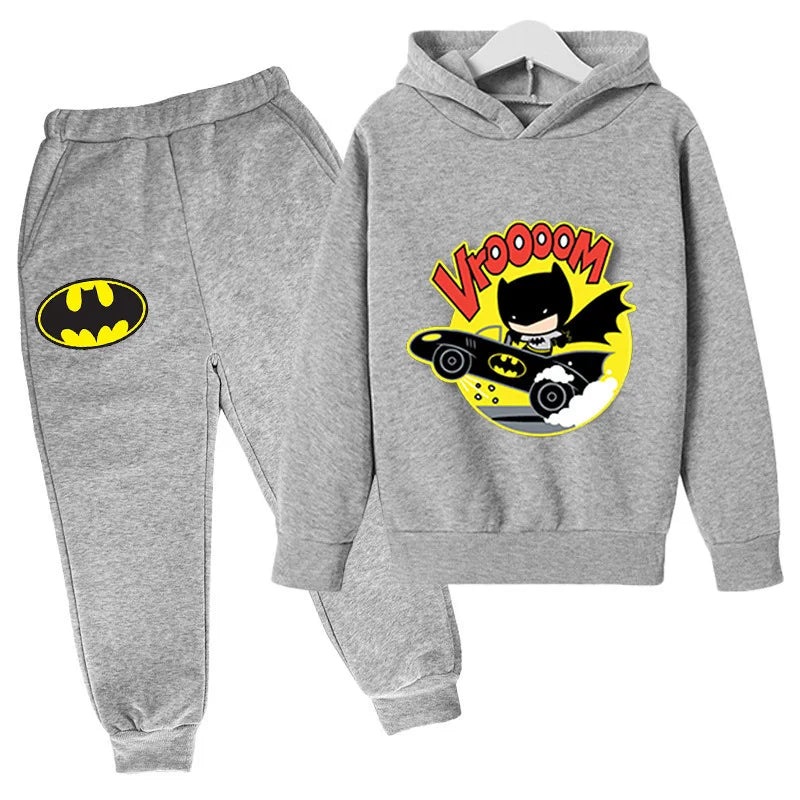 Batman Hoodie & Pants Set - Kids 2-Piece Superhero Outfit