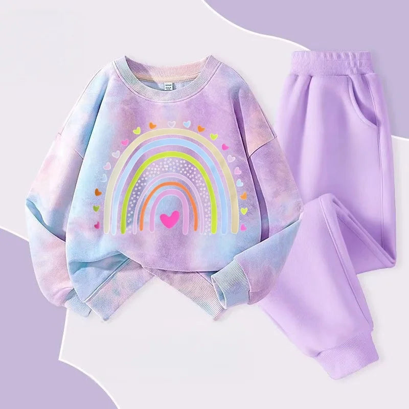 Tie Dye Pullover Sweatshirts + Pants Set