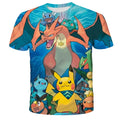 Pokemon Pikachu Kids T-Shirt - Cartoon Print Summer Tee Ages 3-12
