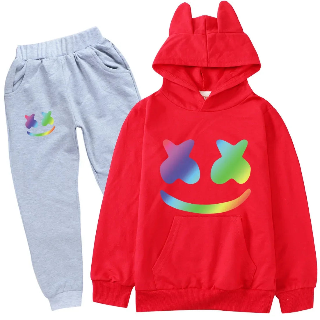 Kids Superhero Hoodies & Pants 2-Piece Set - Costume Outfit