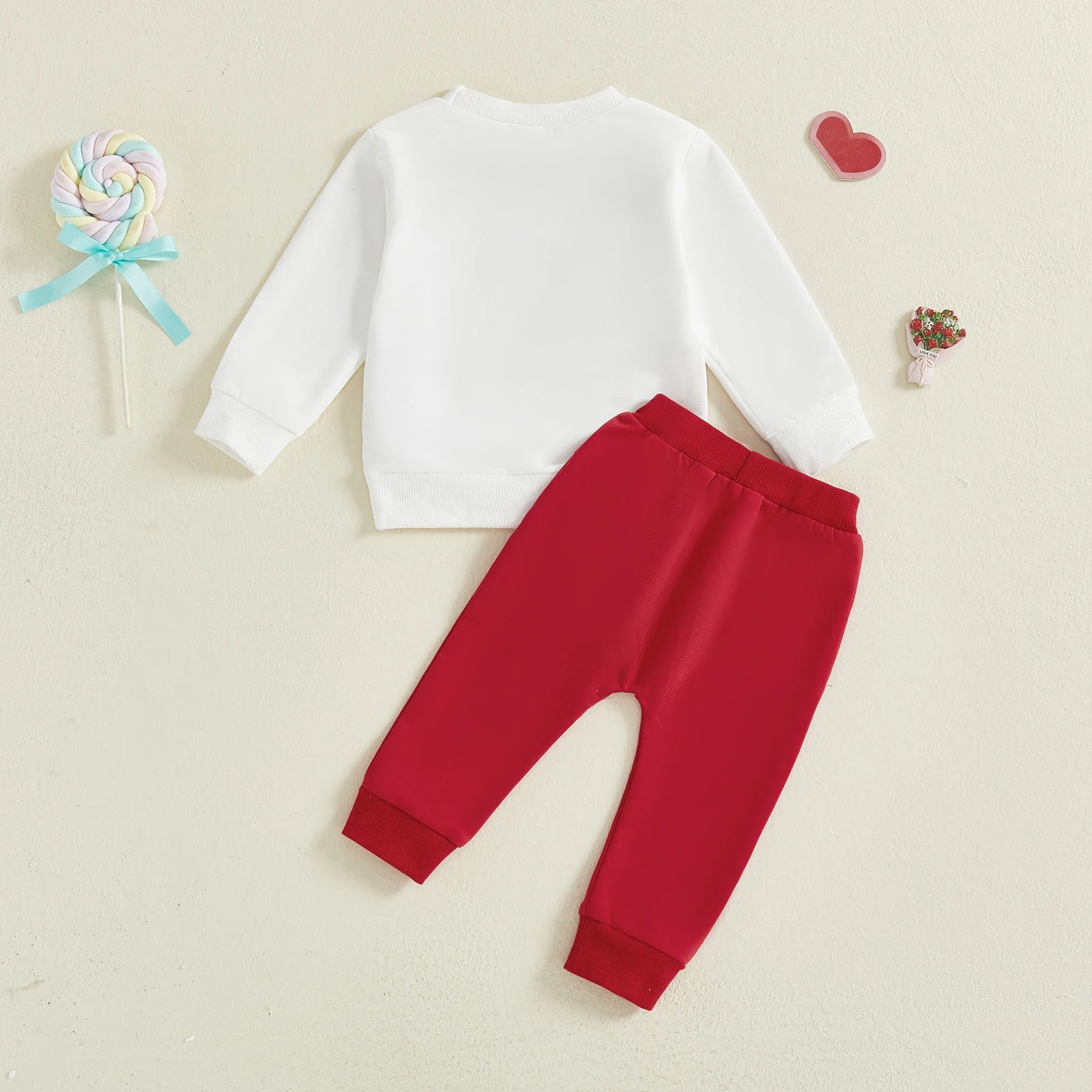 Tractor Letter Sweatshirt + Pants 2 Piece Set