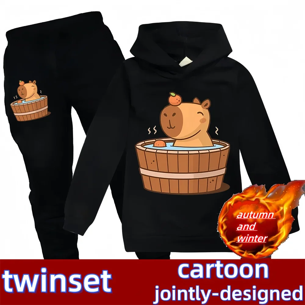 Kids Cartoon Hoodie & Pants Set - Sporty 2-Piece Outfit Ages 7-13