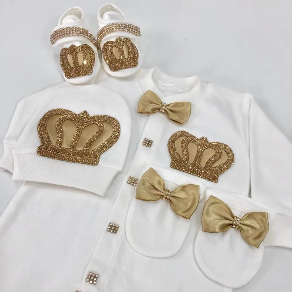 Newborn 4-Piece Bodysuit Gift Set - Premium Cotton Layette