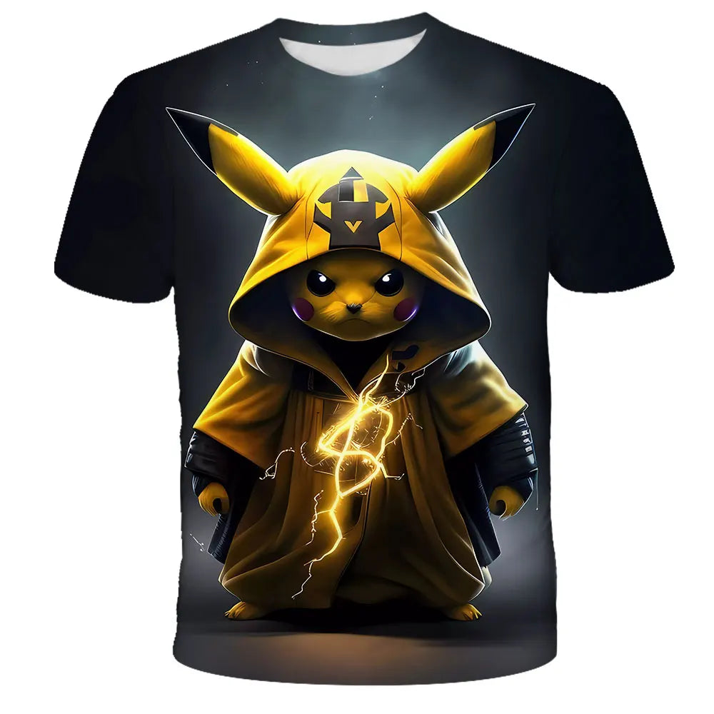 Pokemon Pikachu Kids T-Shirt - Cartoon Print Tee Ages 3-12