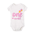 Baby Monthly Milestone Bodysuit - Newborn 1-12 Month Photo Prop