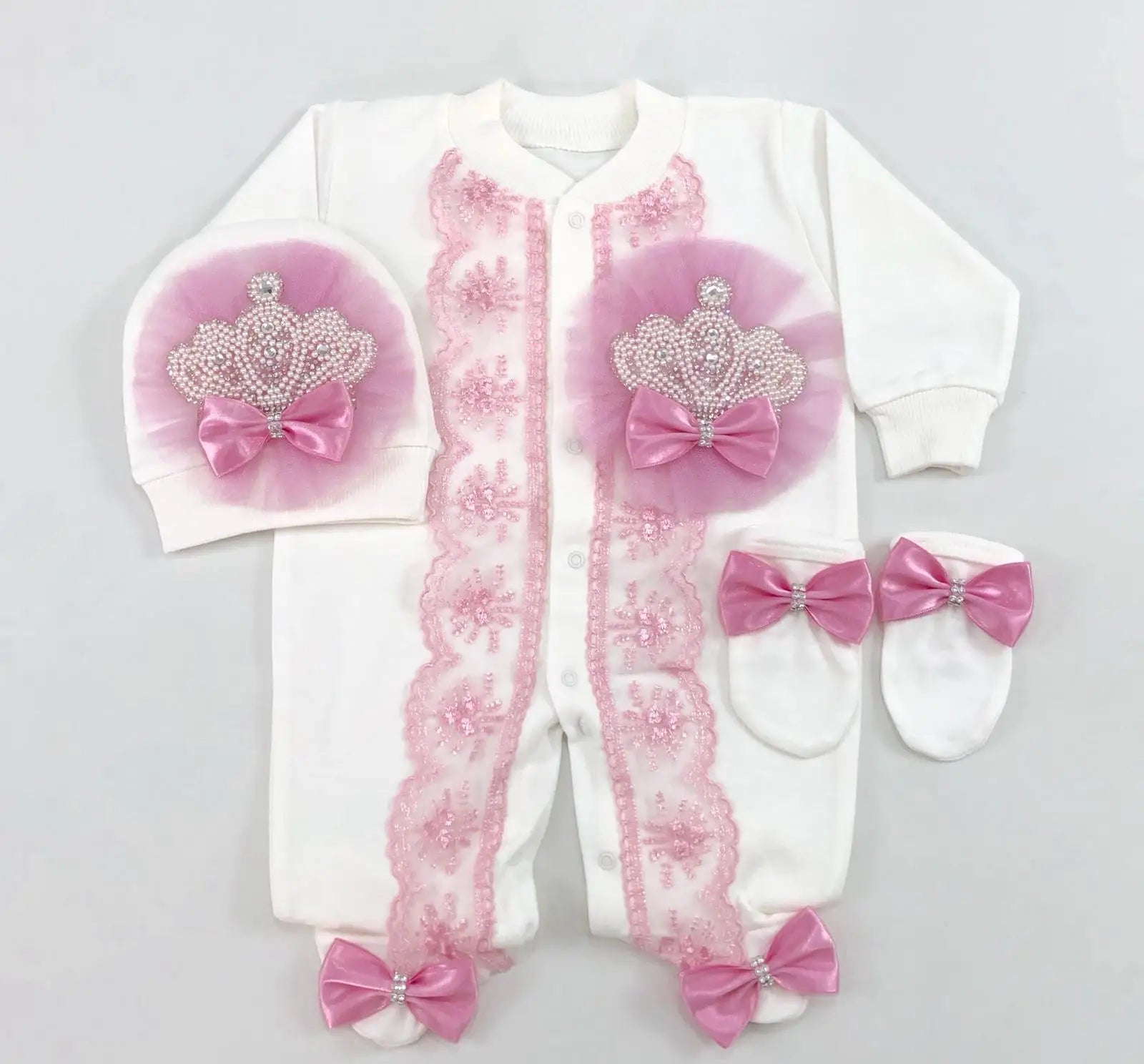 Newborn 4-Piece Bodysuit Gift Set - Premium Cotton Layette