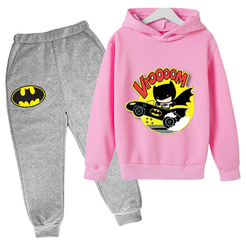 Batman Hoodie & Pants Set - Kids 2-Piece Superhero Outfit