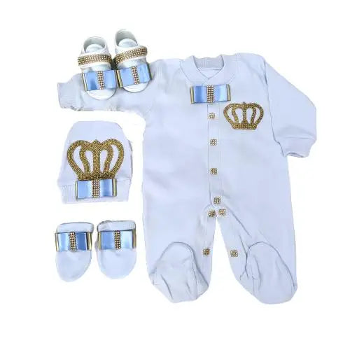 Newborn 4-Piece Bodysuit Gift Set - Premium Cotton Layette