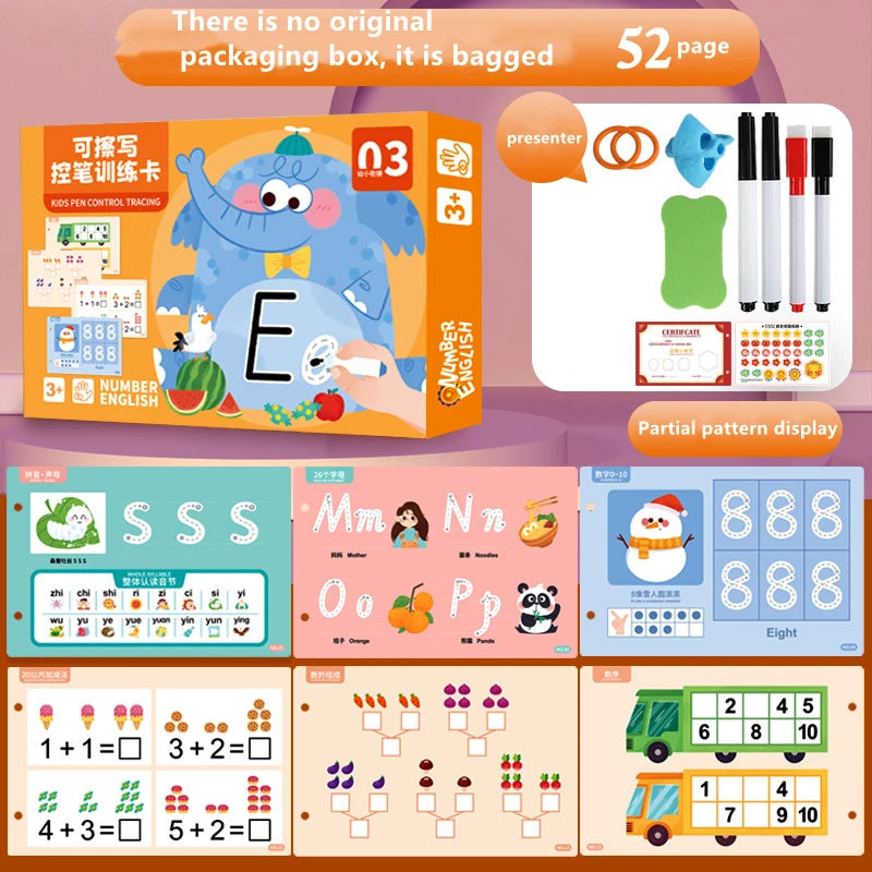 Montessori Drawing & Math Learning Toy - Educational Game Set for Toddlers