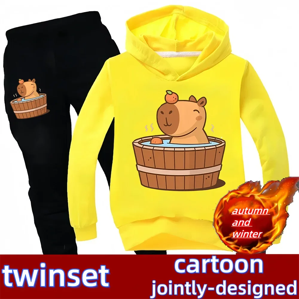 Kids Cartoon Hoodie & Pants Set - Sporty 2-Piece Outfit Ages 7-13