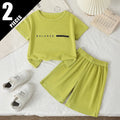 Quick-Dry Summer 2-Piece Set - Kids Athletic Shorts & Tee